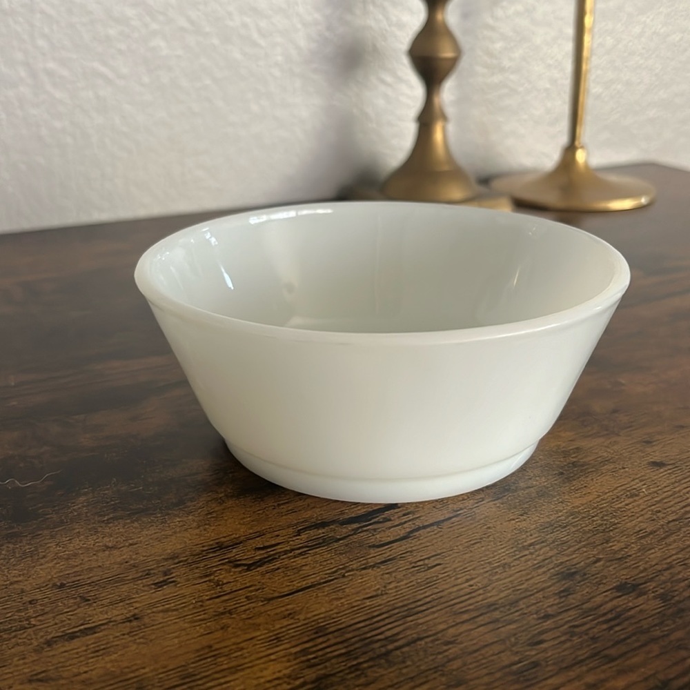 Vintage Fire King Milkglass Small White Bowl